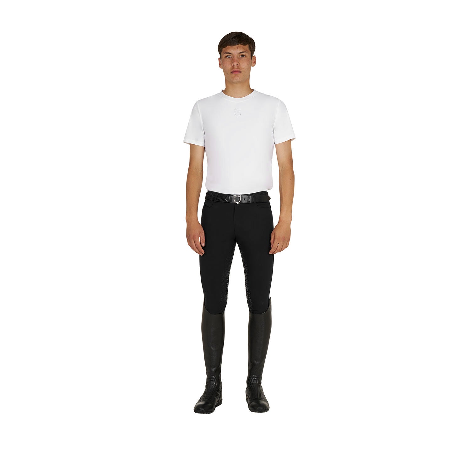 Equestro T Shirt Allenamento Uomo in Tessuto Tecnico con Microfori