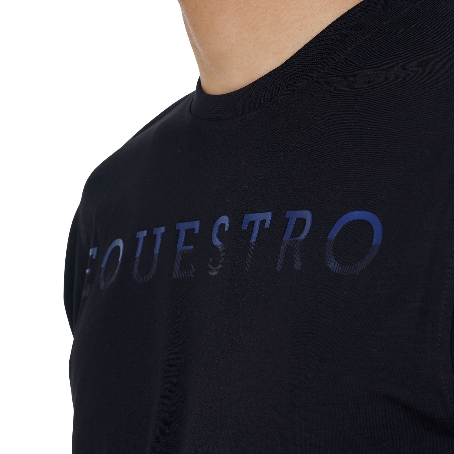 Equestro T Shirt Basic Uomo con Scritta Sul Petto