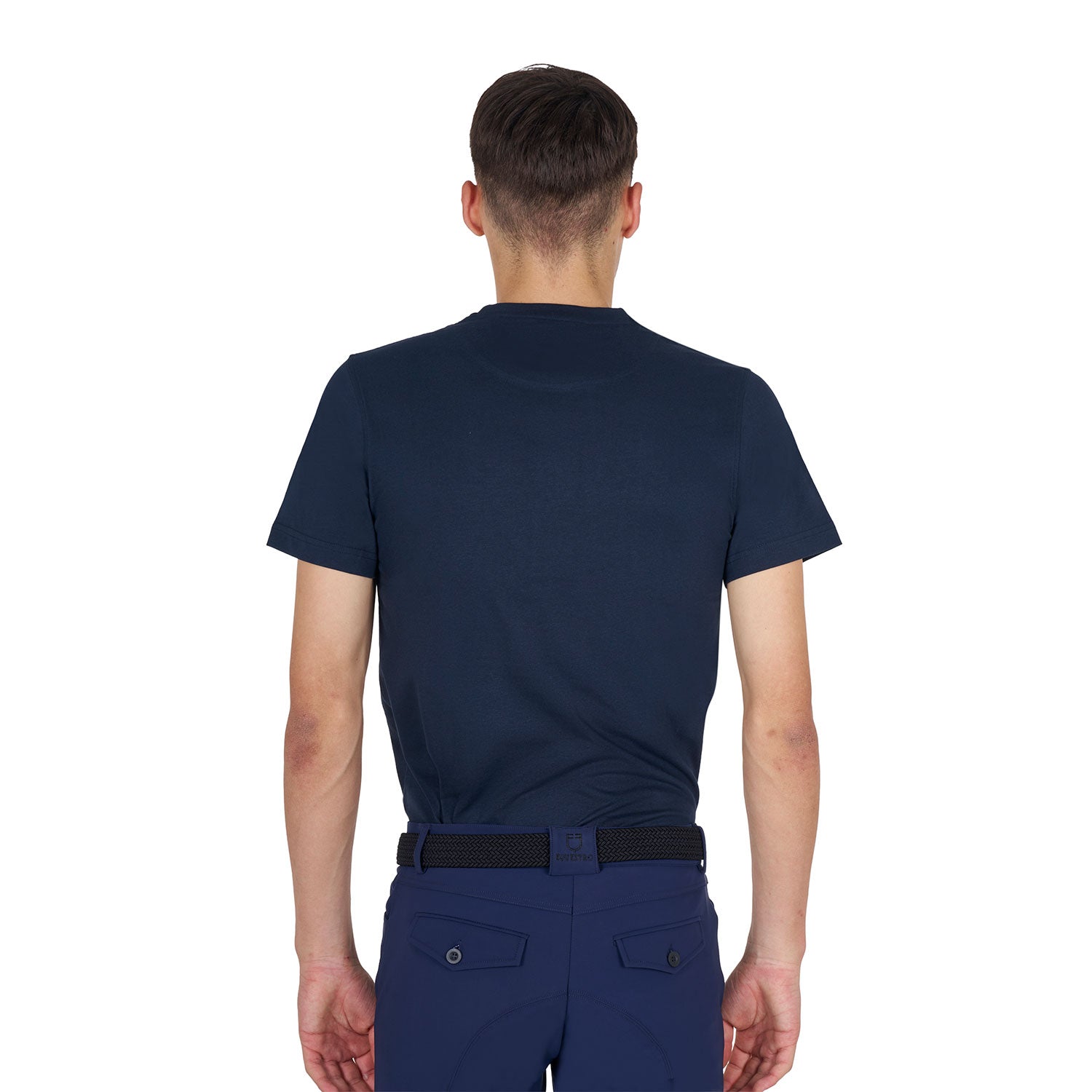 Equestro T Shirt Basic Uomo con Scritta Sul Petto