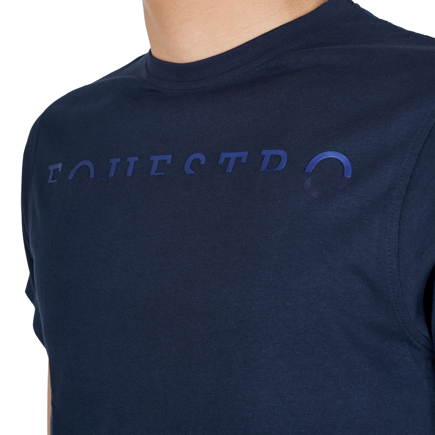Equestro T Shirt Basic Uomo con Scritta Sul Petto