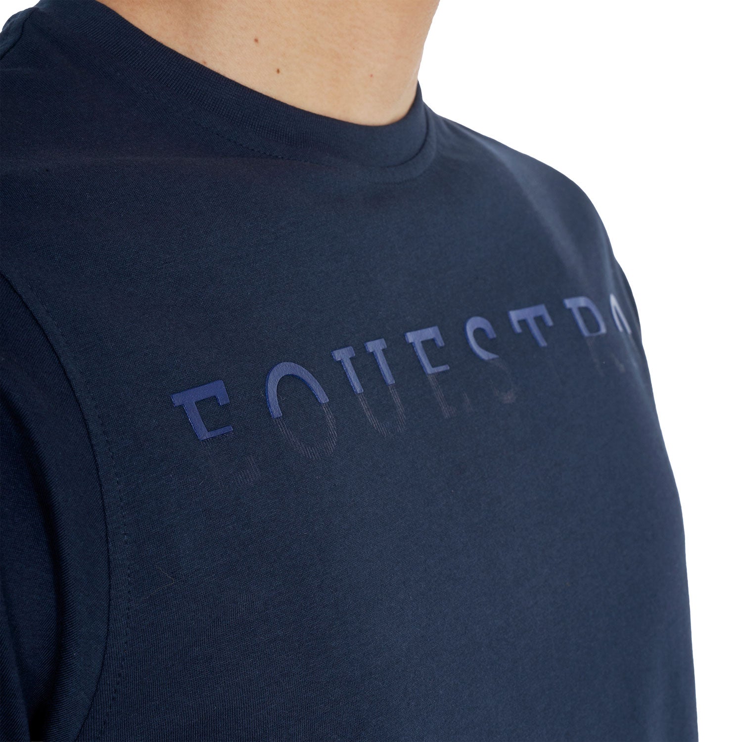 Equestro T Shirt Basic Uomo con Scritta Sul Petto