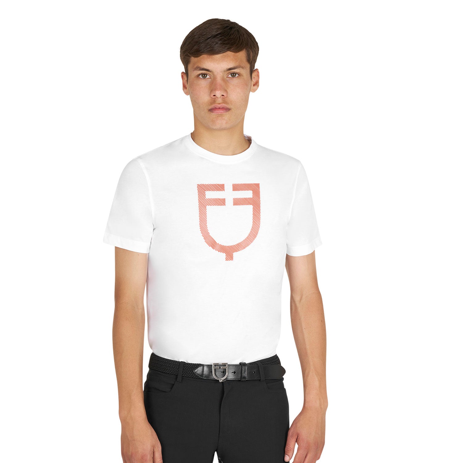 Equestro T Shirt Basic Uomo con Logo Glossy