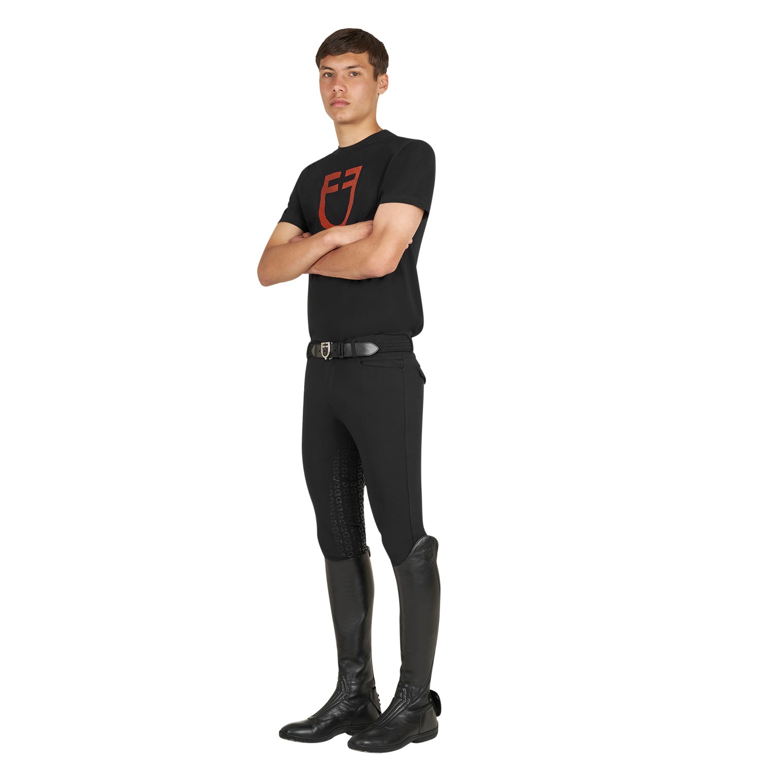 Equestro T Shirt Basic Uomo con Logo Glossy