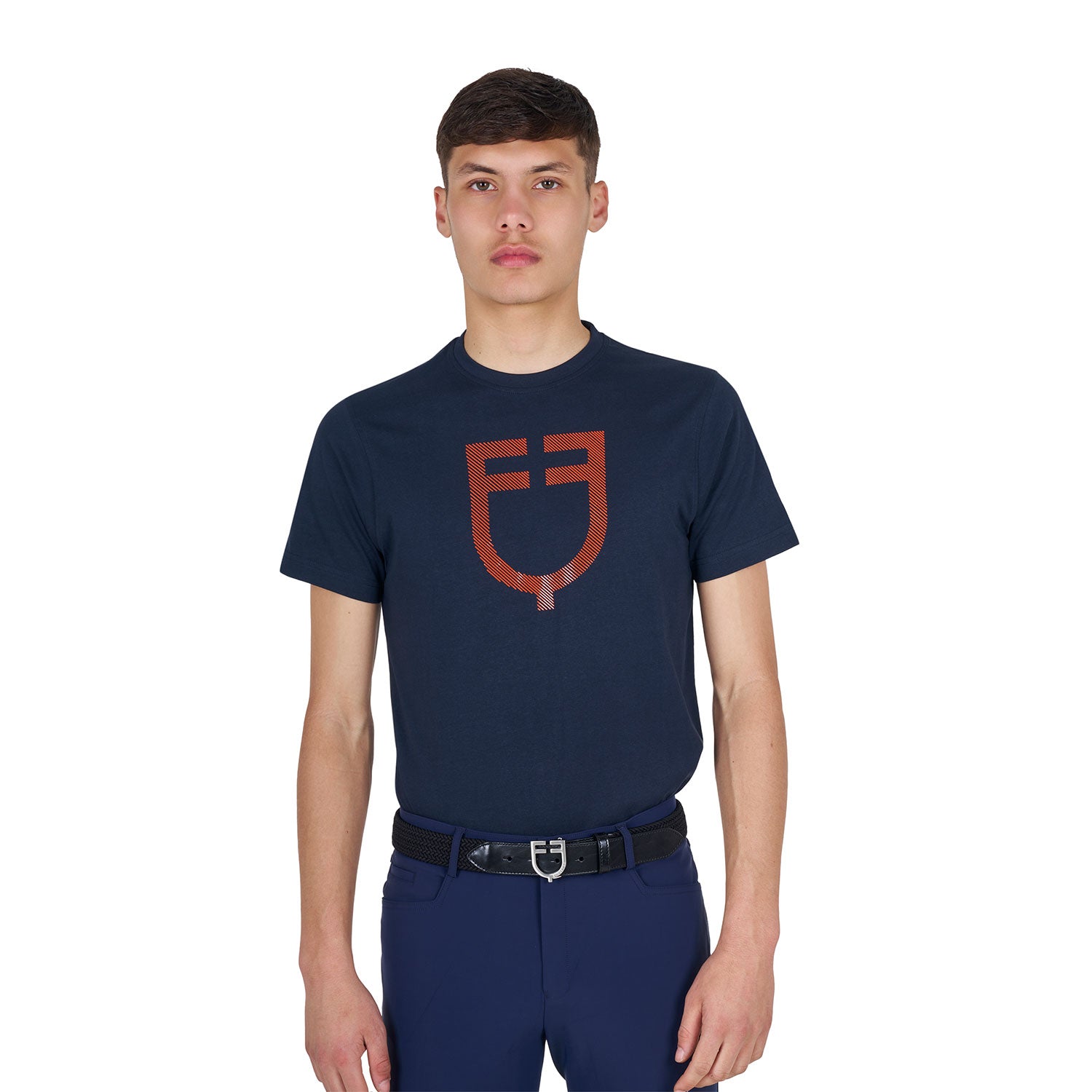 Equestro T Shirt Basic Uomo con Logo Glossy