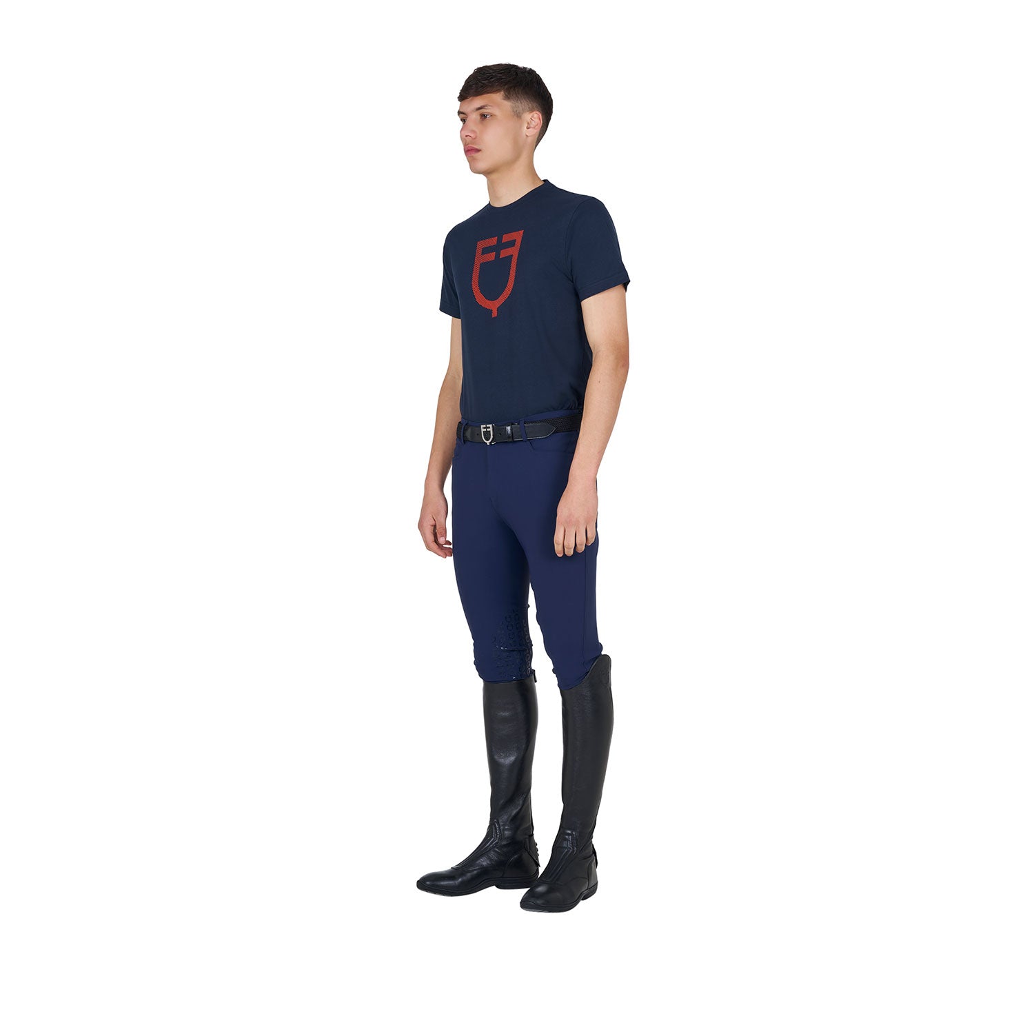 Equestro T Shirt Basic Uomo con Logo Glossy