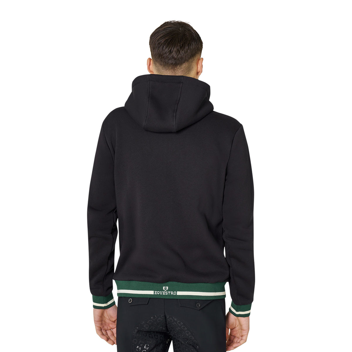 Equestro Felpa Uomo con Cappuccio e Zip Frontale