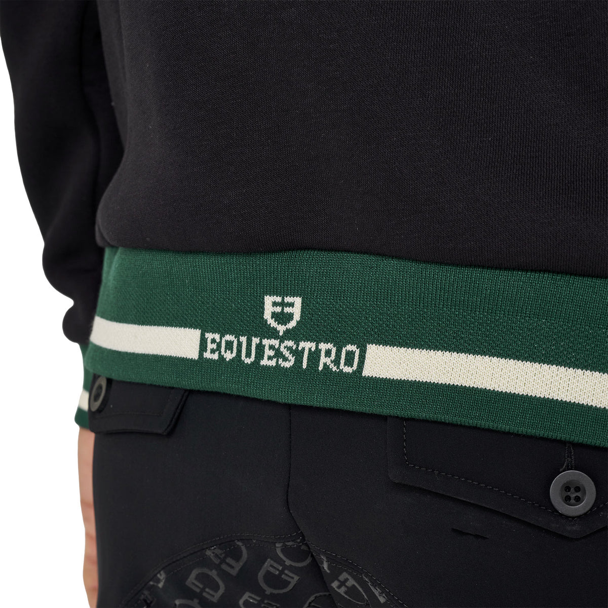 Equestro Felpa Uomo con Cappuccio e Zip Frontale