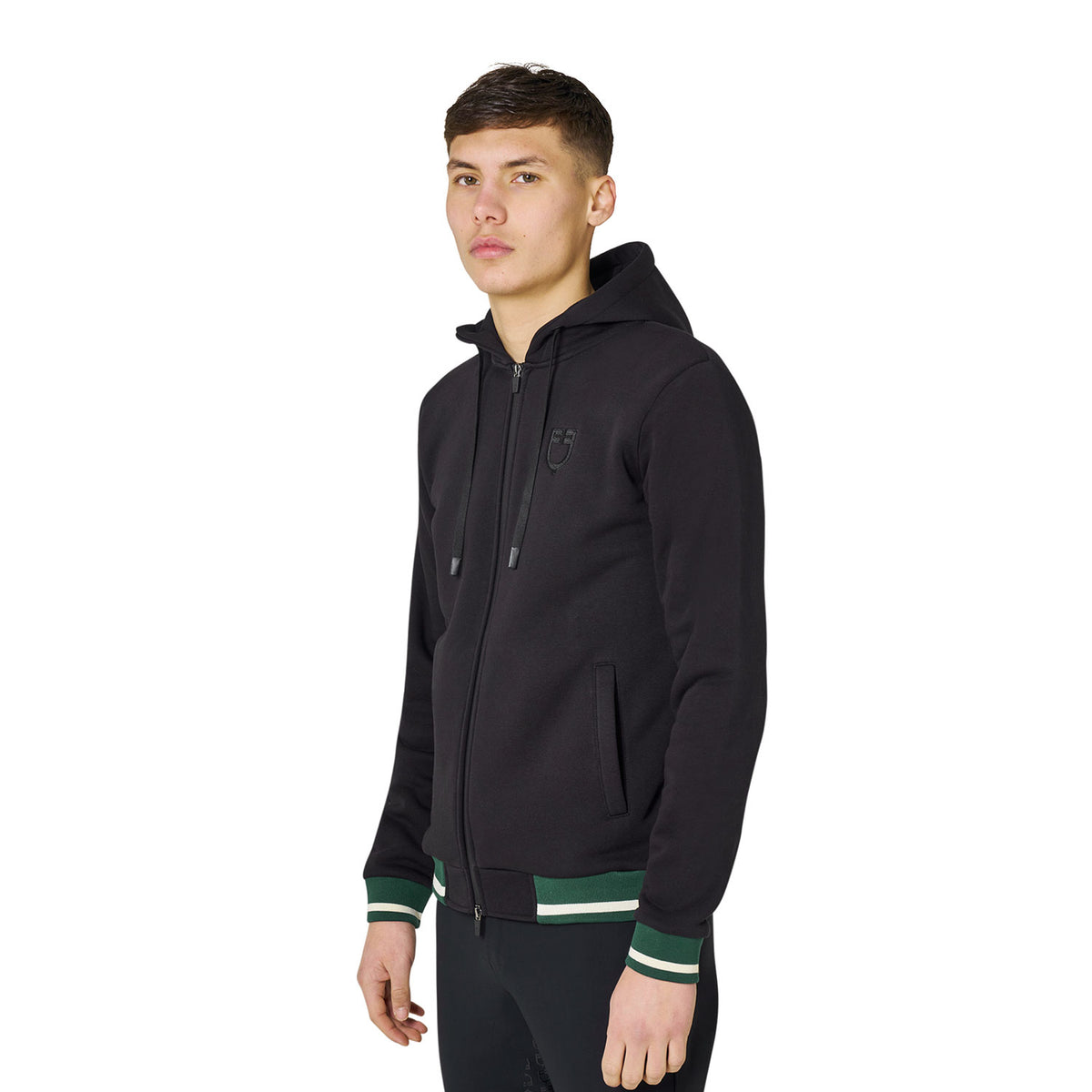 Equestro Felpa Uomo con Cappuccio e Zip Frontale