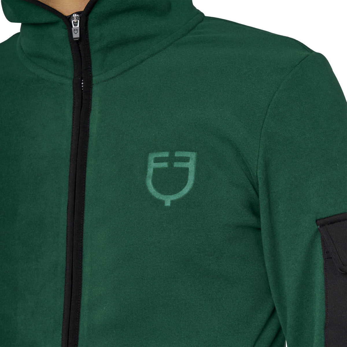 Equestro Felpa Uomo in Pile con Zip