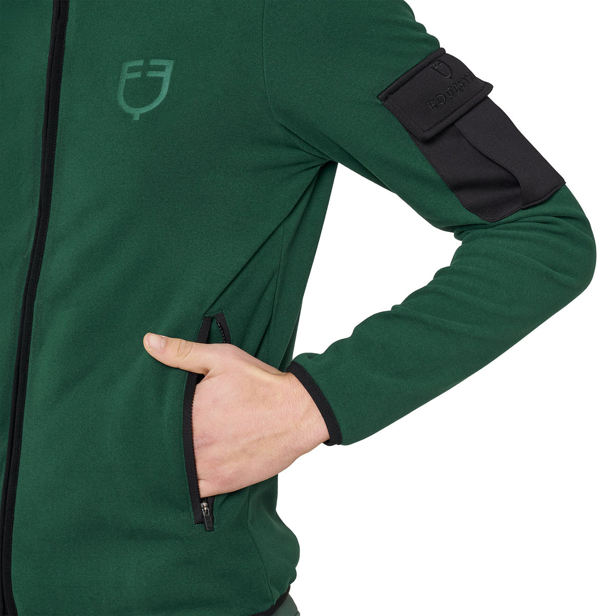 Equestro Felpa Uomo in Pile con Zip