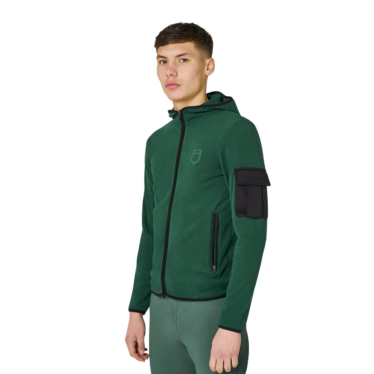Equestro Felpa Uomo in Pile con Zip