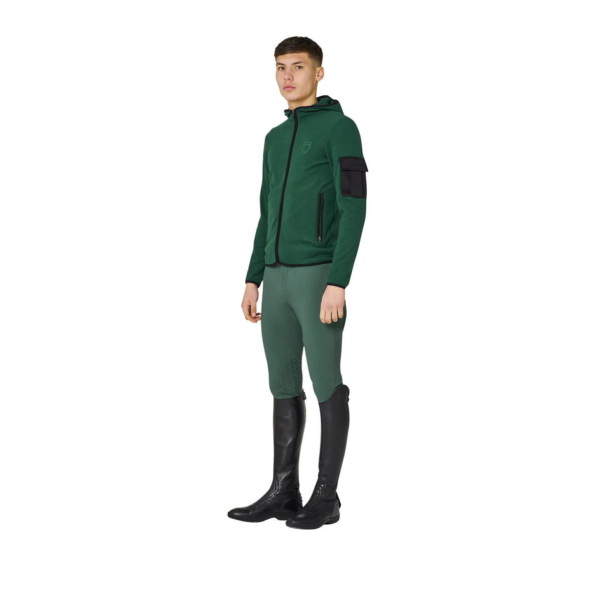 Equestro Felpa Uomo in Pile con Zip