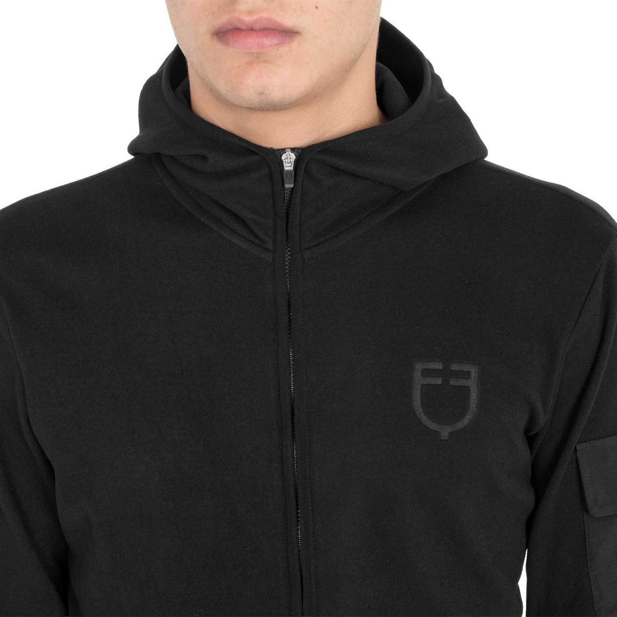 Equestro Felpa Uomo in Pile con Zip