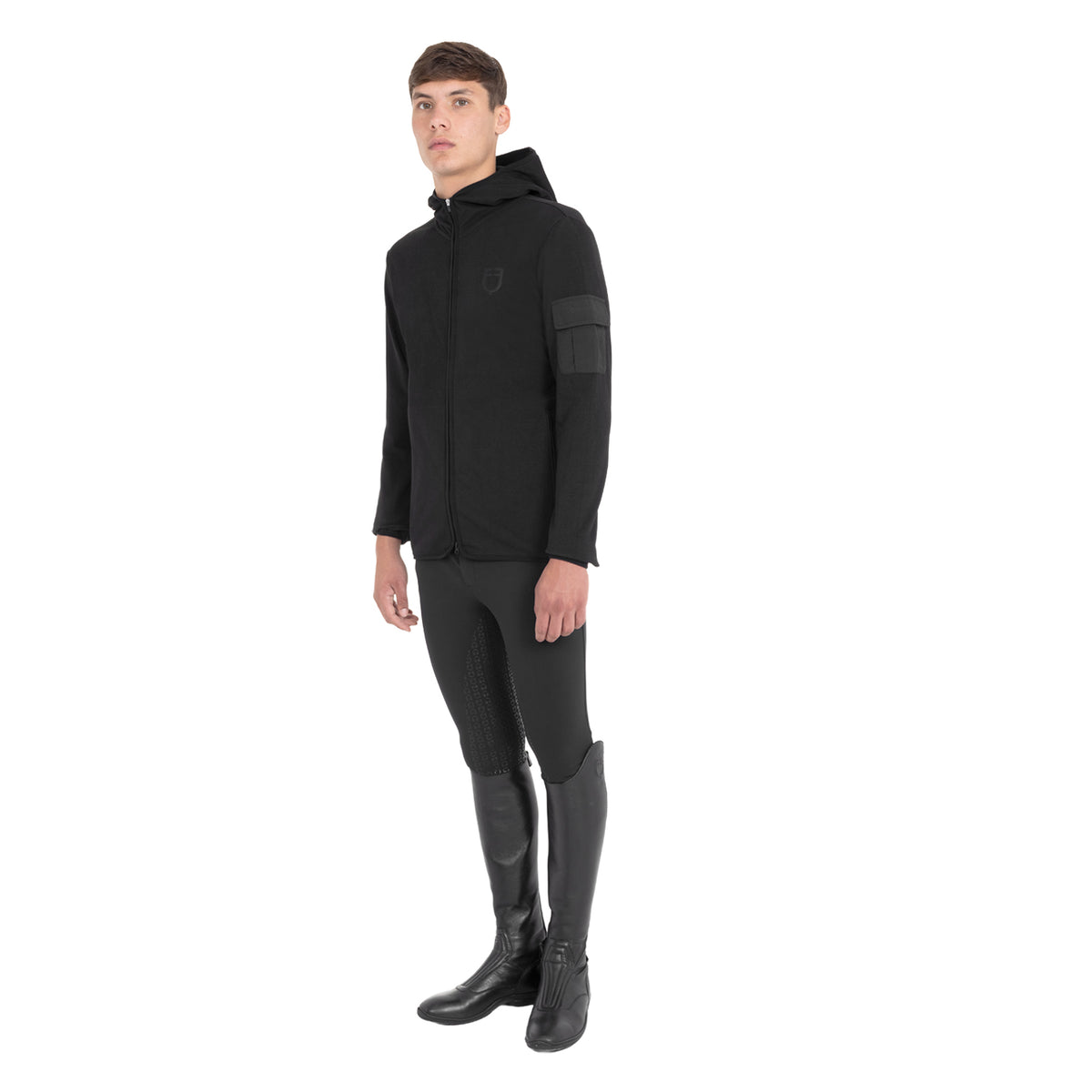 Equestro Felpa Uomo in Pile con Zip