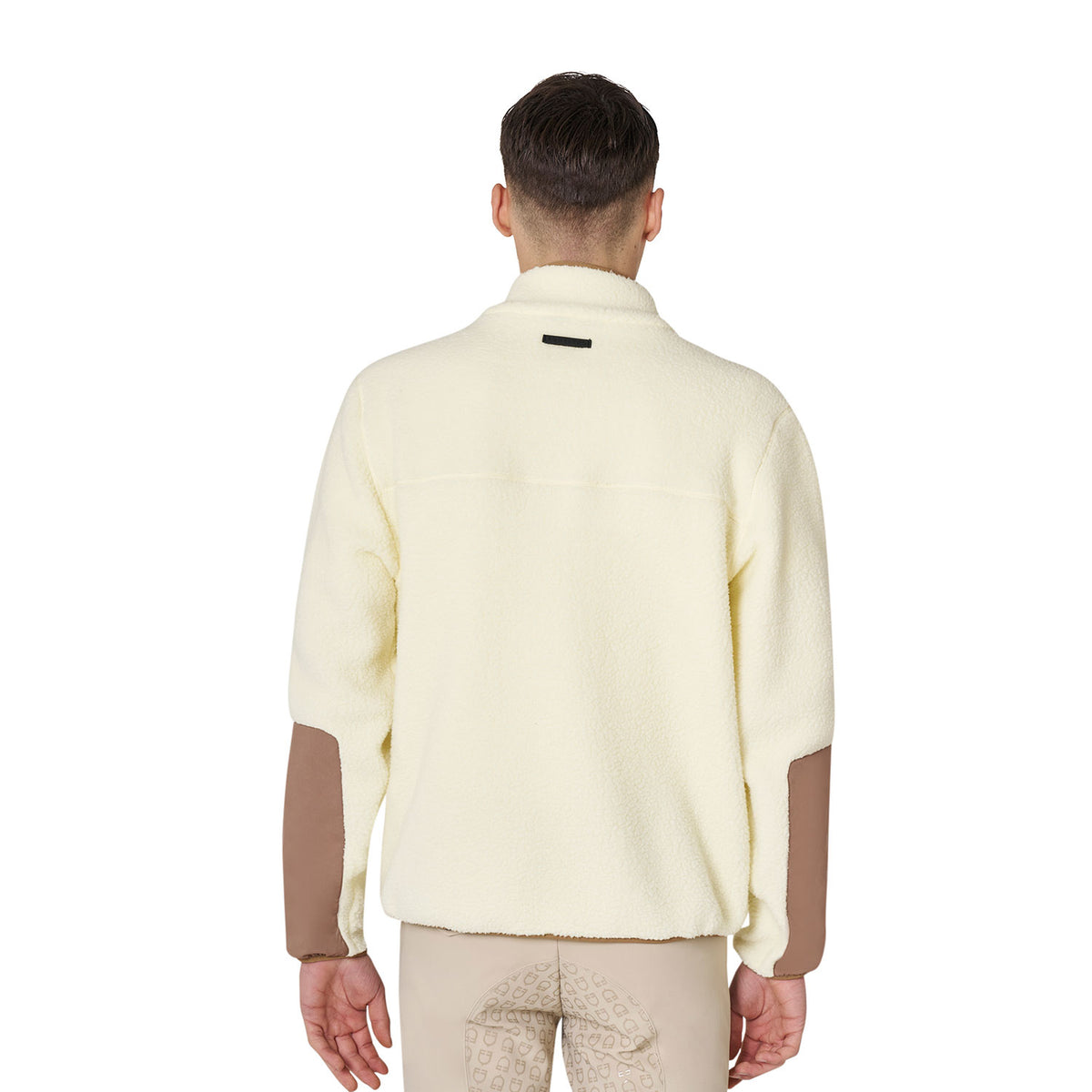 Equestro Felpa Uomo in Pile Teddy con Tasca Frontale
