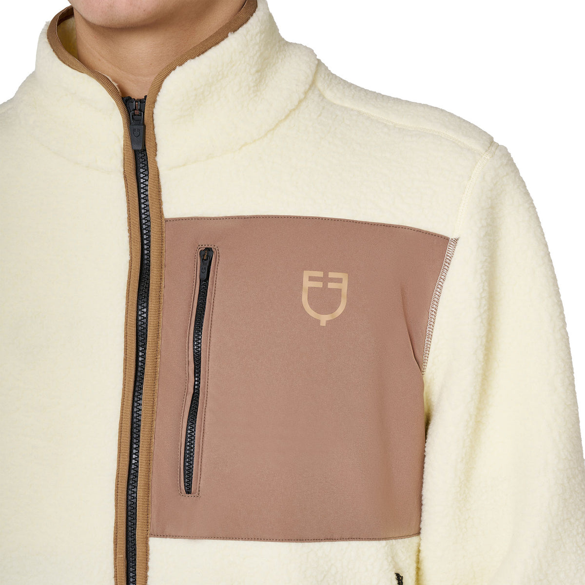 Equestro Felpa Uomo in Pile Teddy con Tasca Frontale