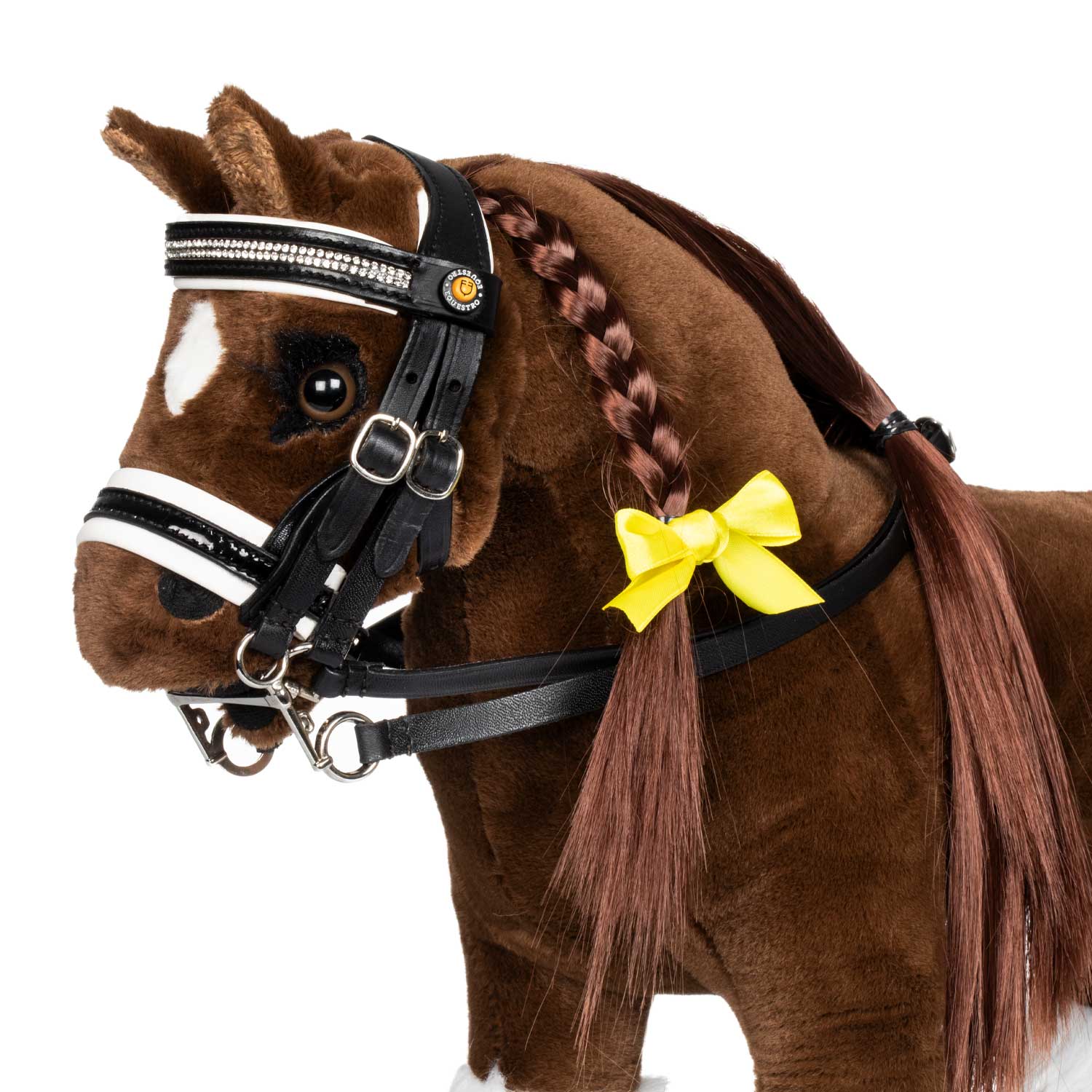 Equestro Briglia per Giocattolo con Imbottitura Bianca Rock Sheet Cavallo