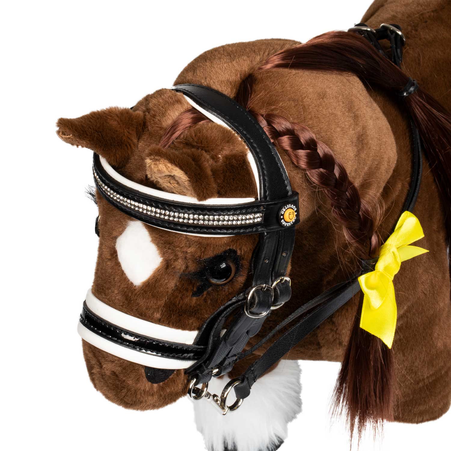 Equestro Briglia per Giocattolo con Imbottitura Bianca Rock Sheet Cavallo