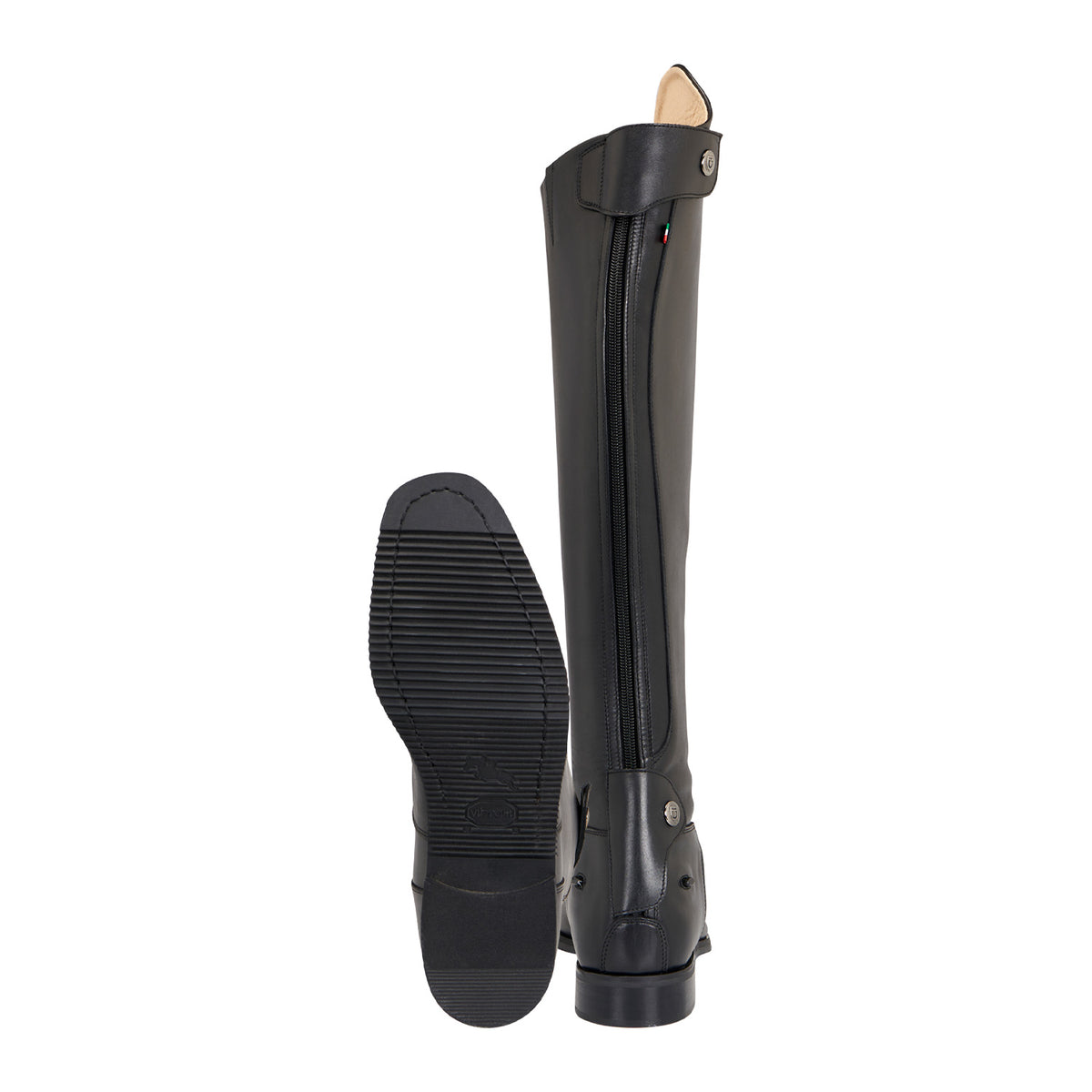 Equestro Stivali Unisex con Lacci e Zip Posteriore