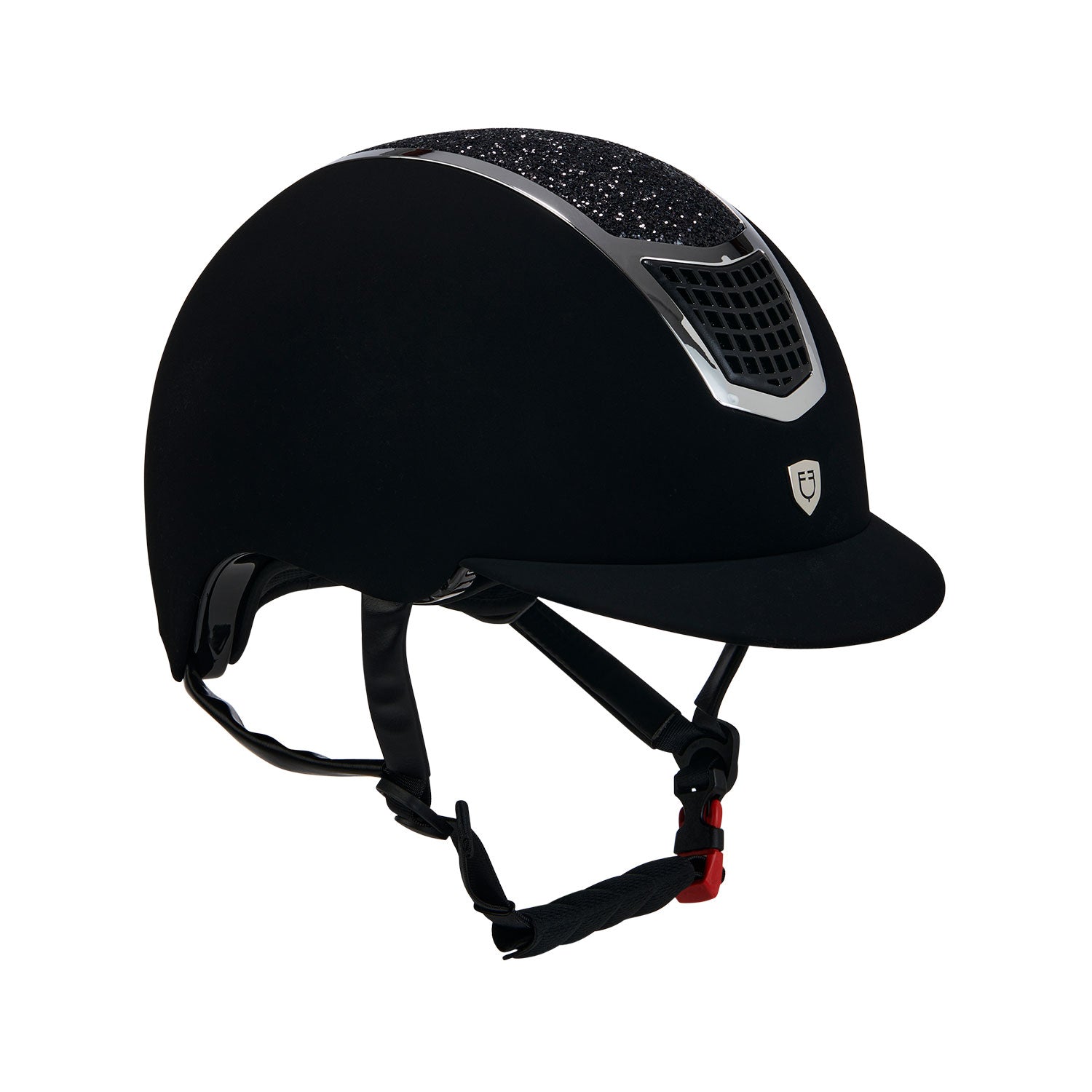 Cap ultra-light Equestro in velluto con strass