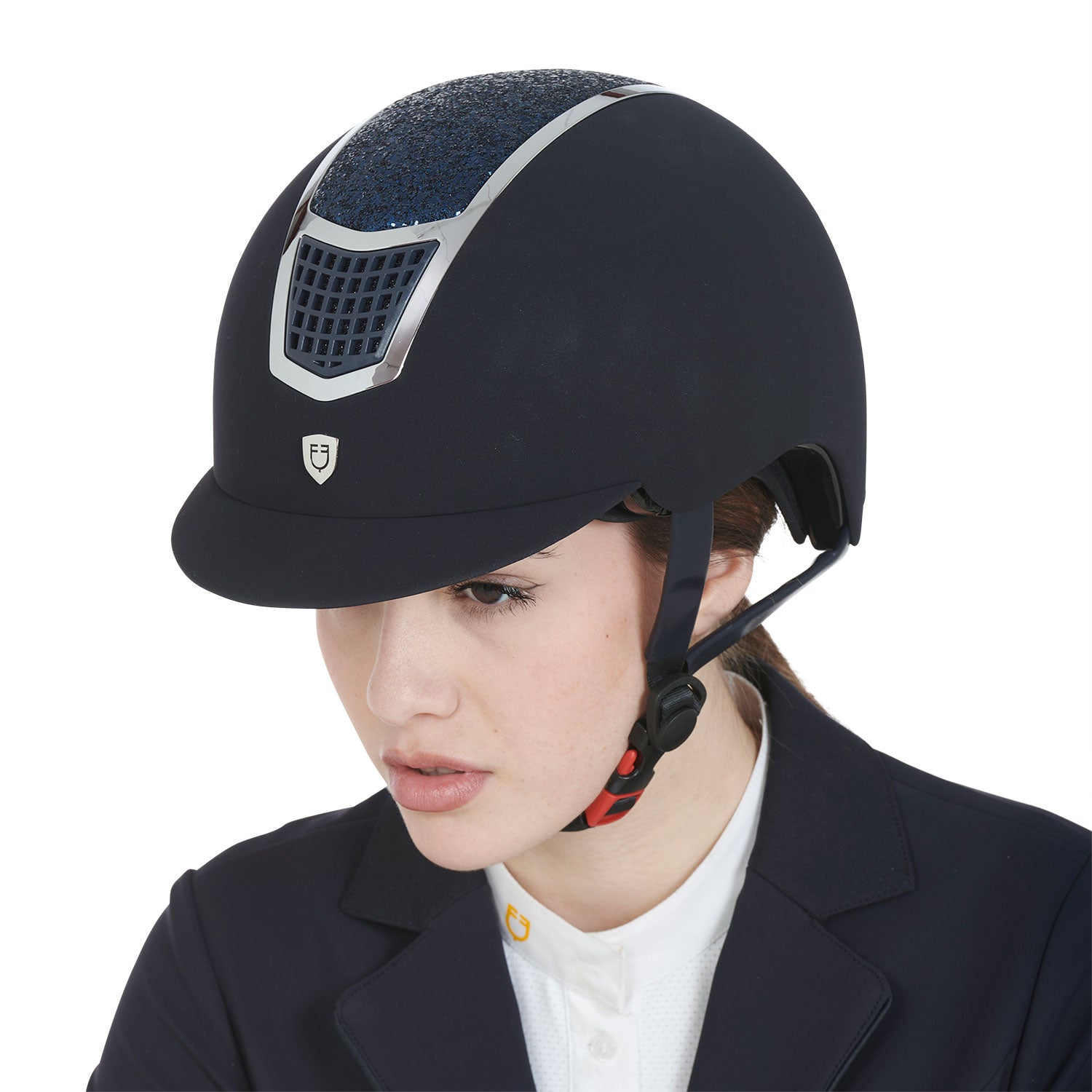 Equestro Cap Ultra Light in Velluto con Strass