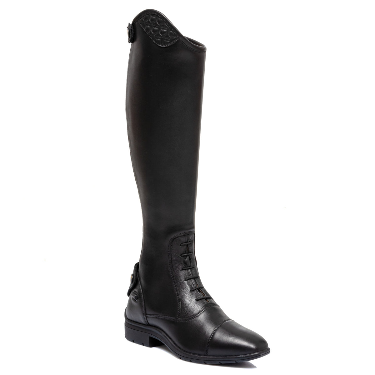 Equestro Stivali Unisex con Lacci e Inserto Multilogo