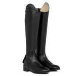 Equestro Stivali Unisex in Pelle di Vitello Zip Posteriore