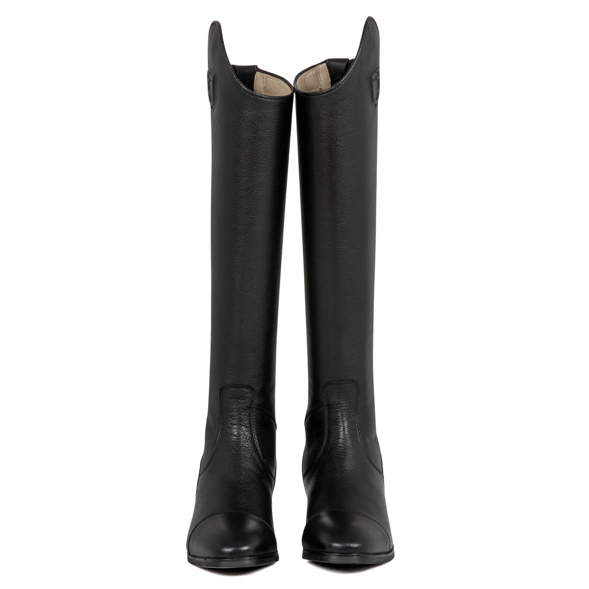 Equestro Stivali Unisex in Pelle di Vitello Zip Posteriore