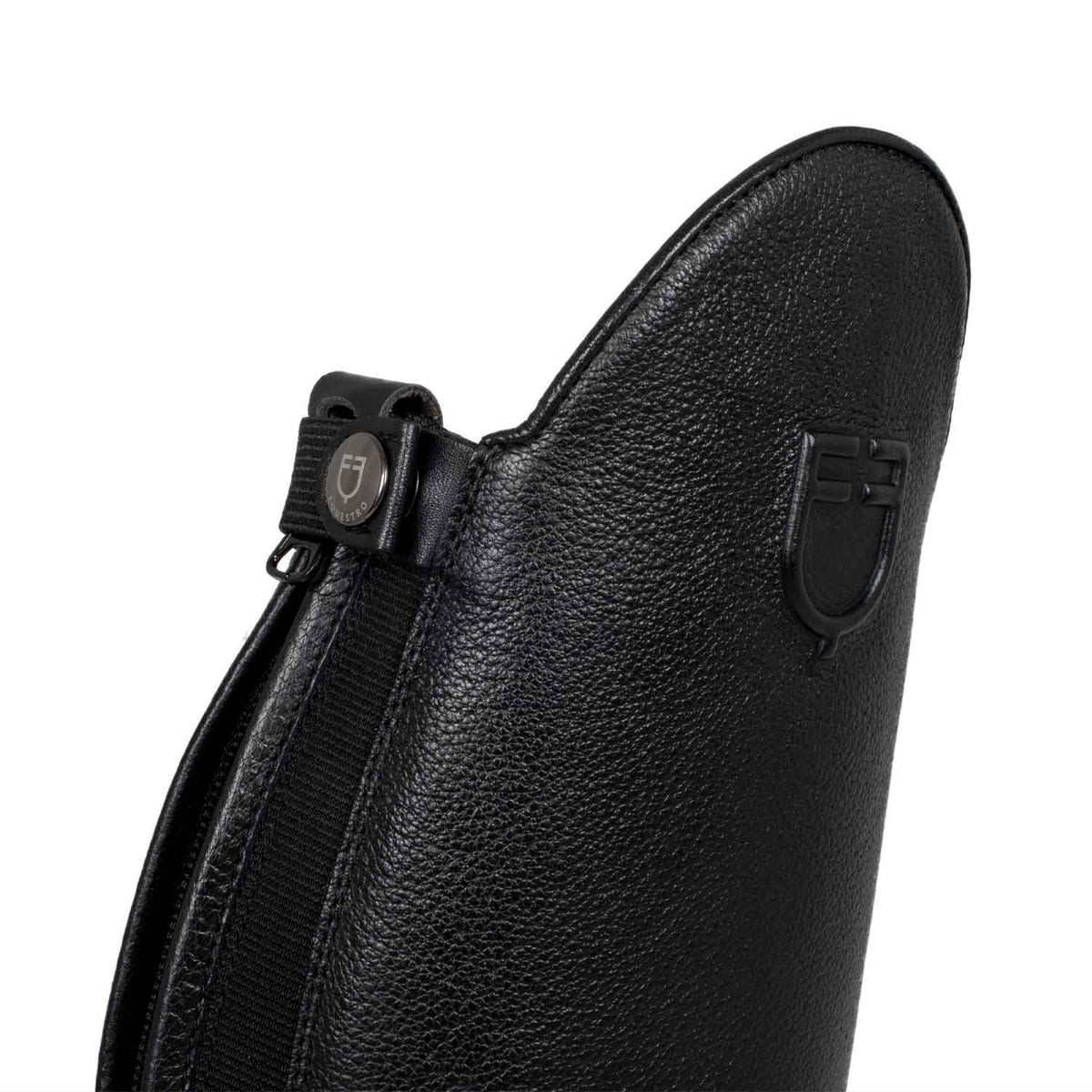 Equestro Stivali Unisex in Pelle di Vitello con Laccetti Frontali