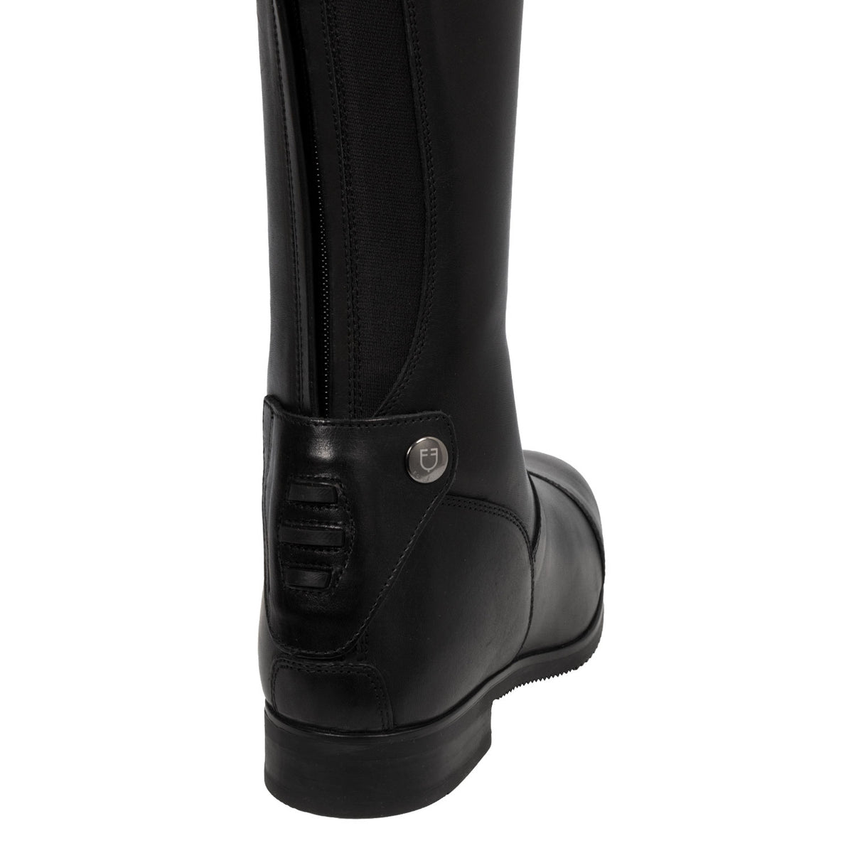 Equestro Stivali Neptune Unisex in Pelle con Zip Posteriore
