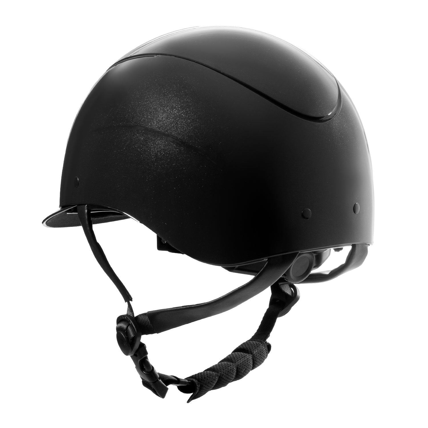 Equestro Cap Lucido Cinturino Ecopelle e Visiera Stretta Omologazione En