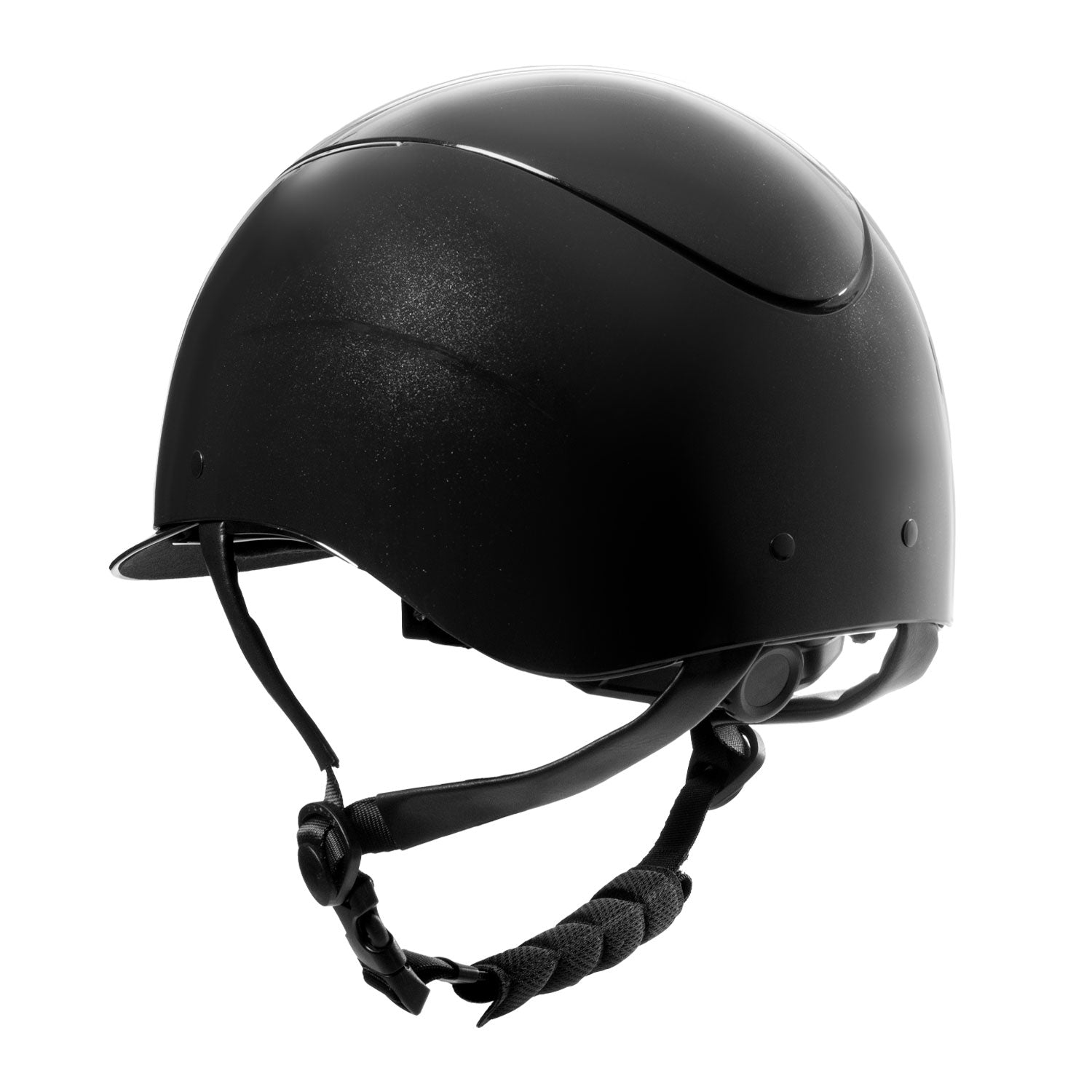 Equestro Cap Lucido Cinturino Ecopelle e Visiera Stretta Omologazione En