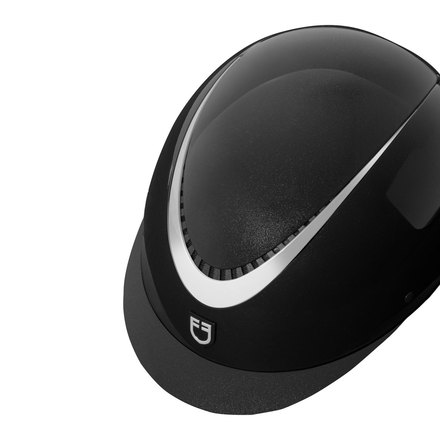 Equestro Cap Lucido Cinturino Ecopelle e Visiera Stretta Omologazione En