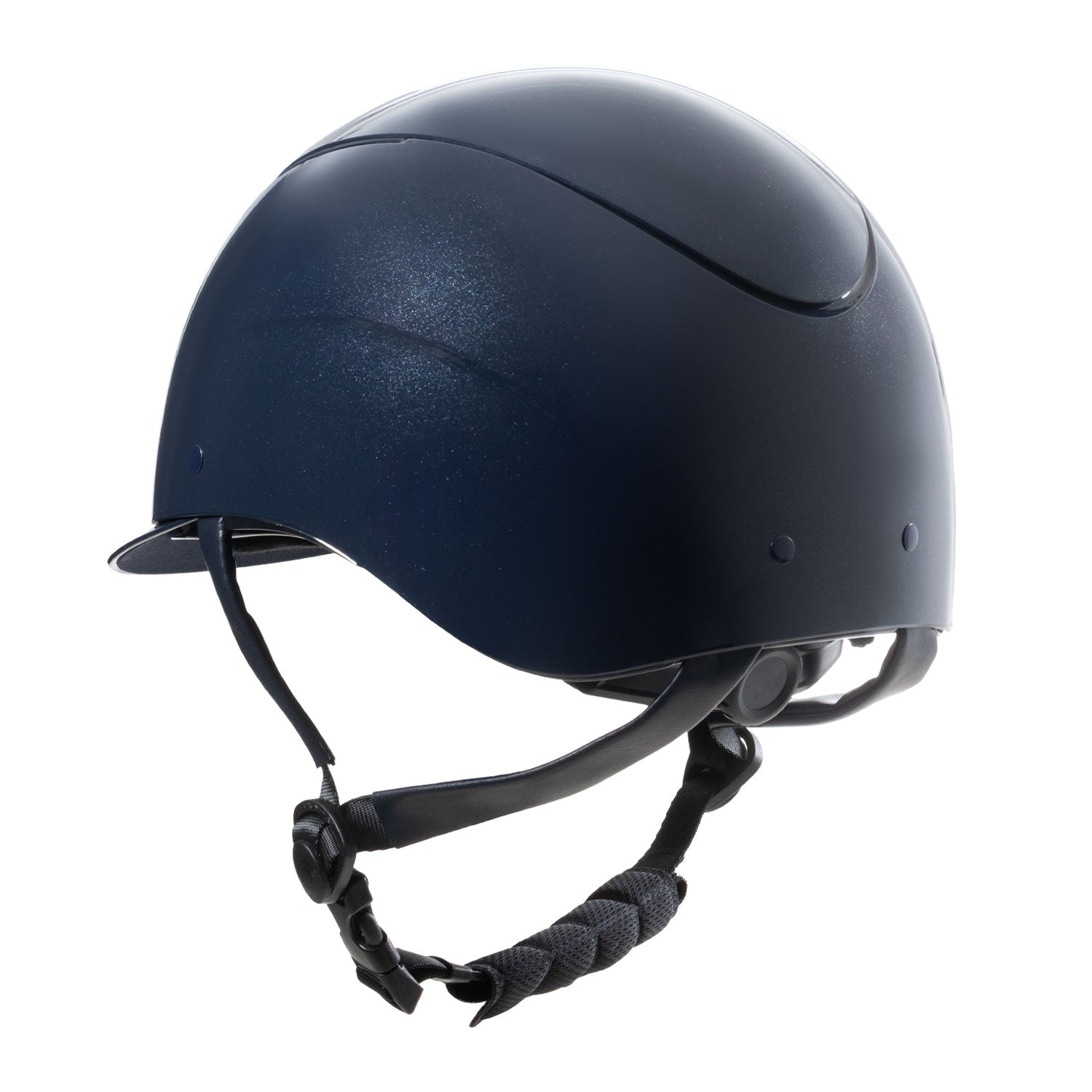 Equestro Cap Lucido Cinturino Ecopelle e Visiera Stretta Omologazione En