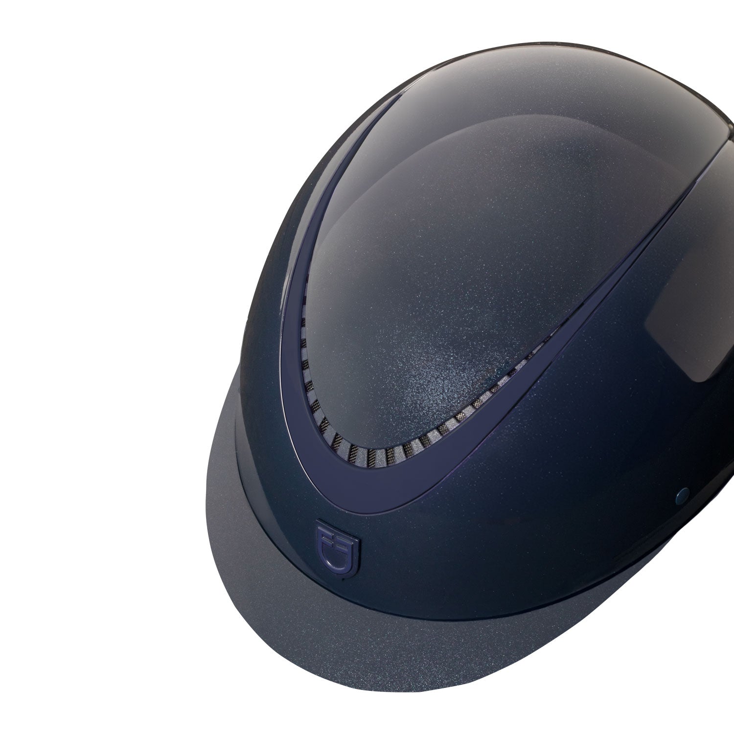 Equestro Cap Lucido Cinturino Ecopelle e Visiera Stretta Omologazione En