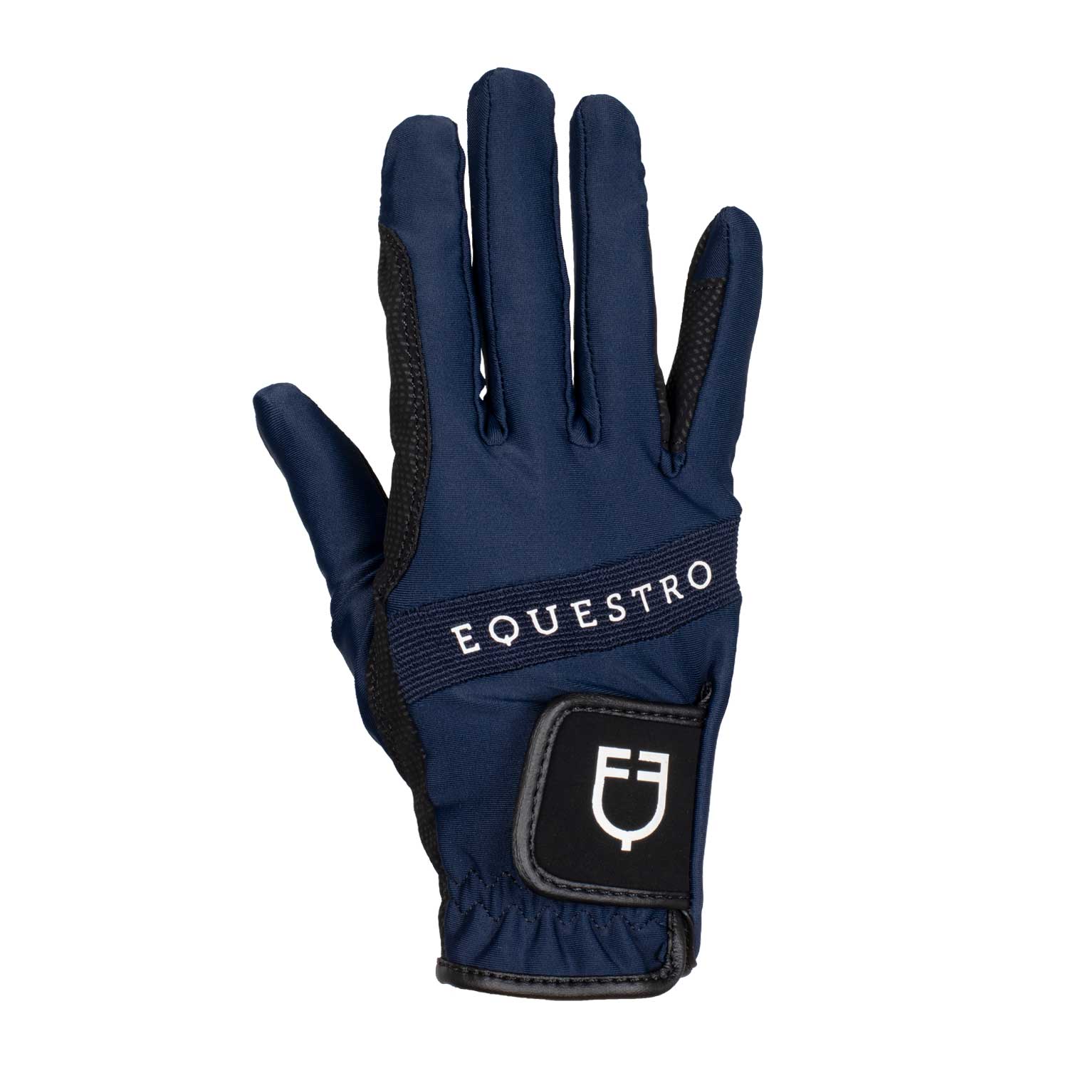 Guanti Equestro in tessuto tecnico con logo multicolor