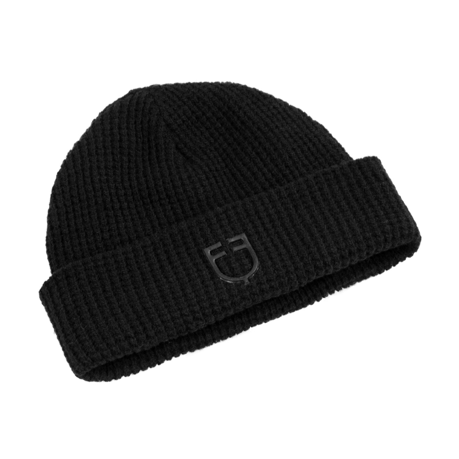 Cappellino Cuffia unisex lana a costine con logo