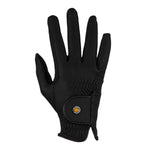 Guanti unisex Equestro in pelle sintetica con chiusura a strappo