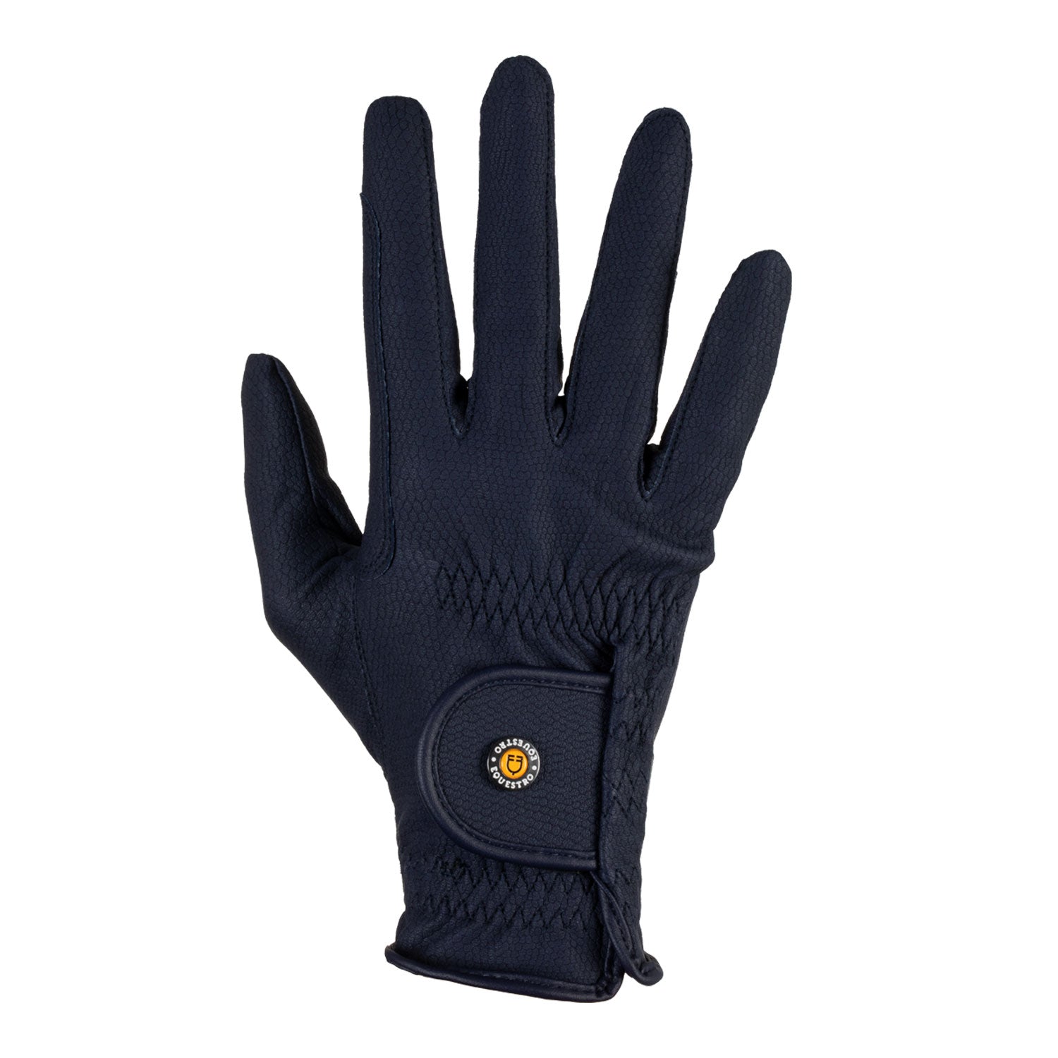 Guanti unisex Equestro in pelle sintetica con chiusura a strappo