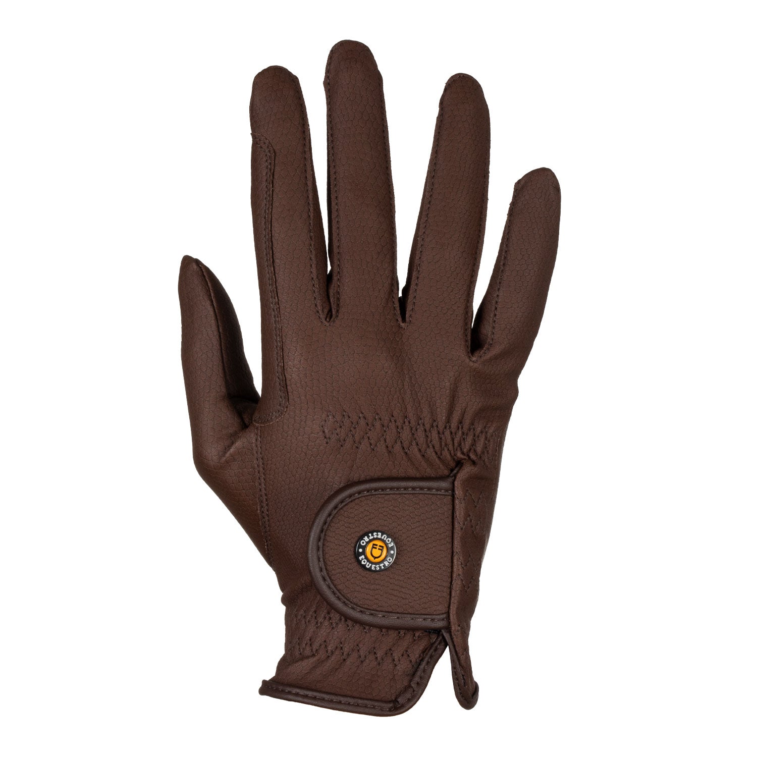 Guanti unisex Equestro in pelle sintetica con chiusura a strappo
