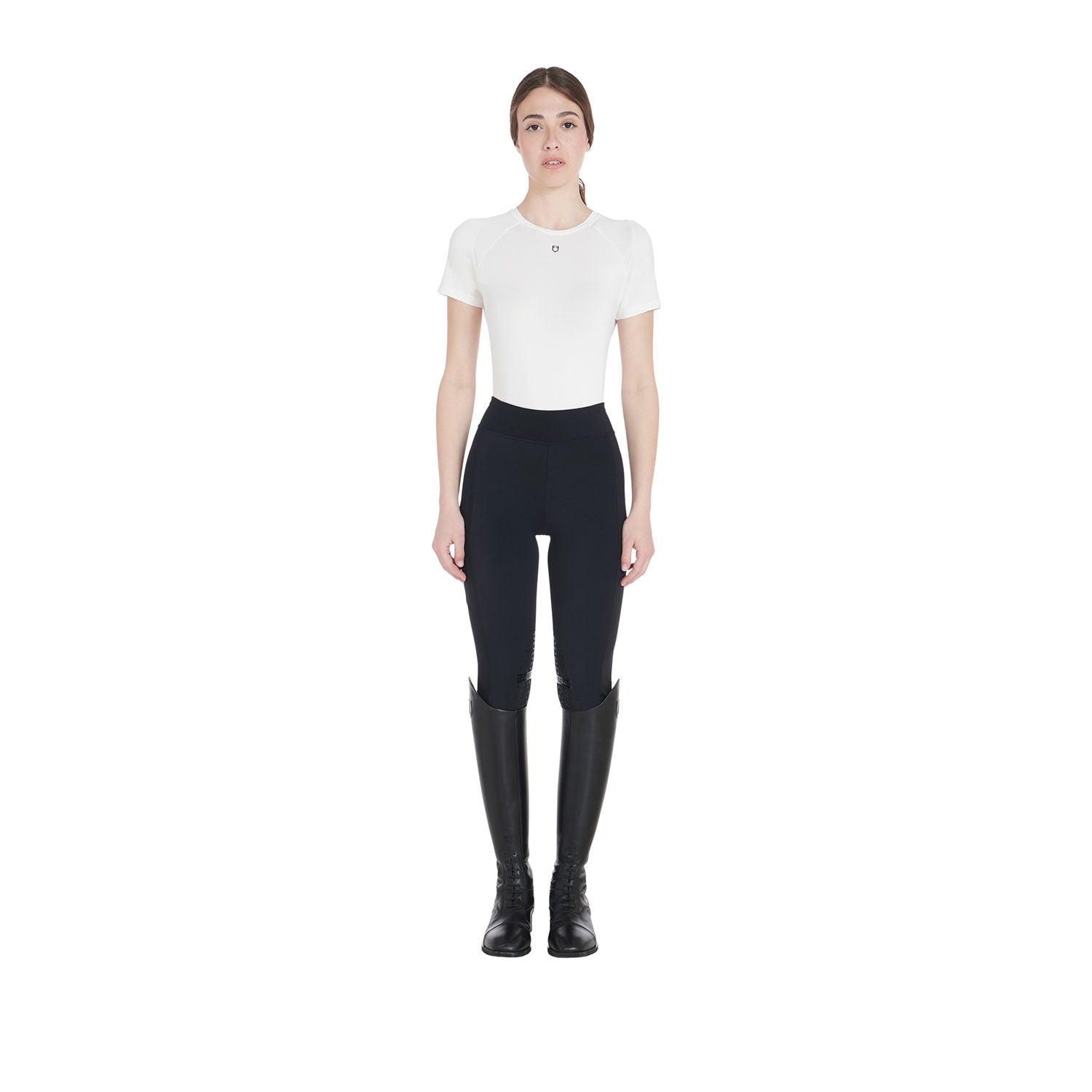 Equestro Leggings Donna Slim Fit Tessuto Elasticizzato