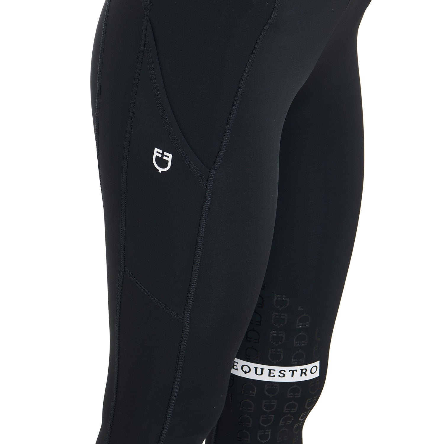 Equestro Leggings Donna Slim Fit Tessuto Elasticizzato