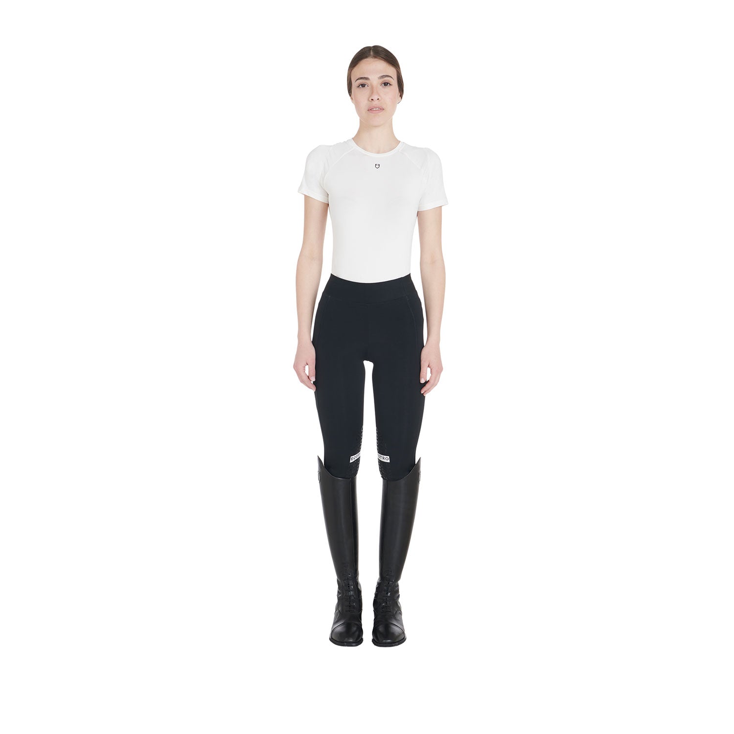 Equestro Leggings Donna Slim Fit Tessuto Elasticizzato