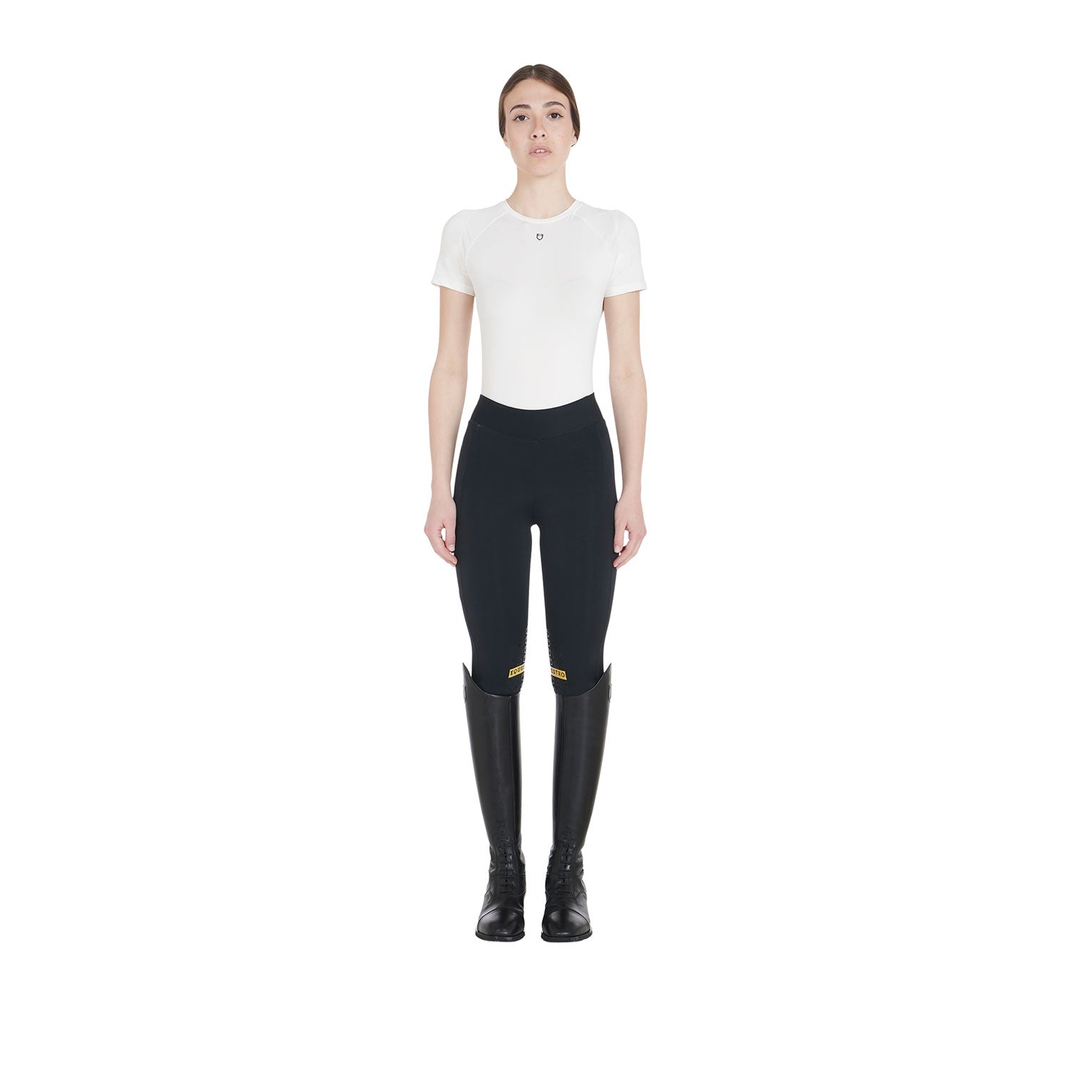 Equestro Leggings Donna Slim Fit Tessuto Elasticizzato
