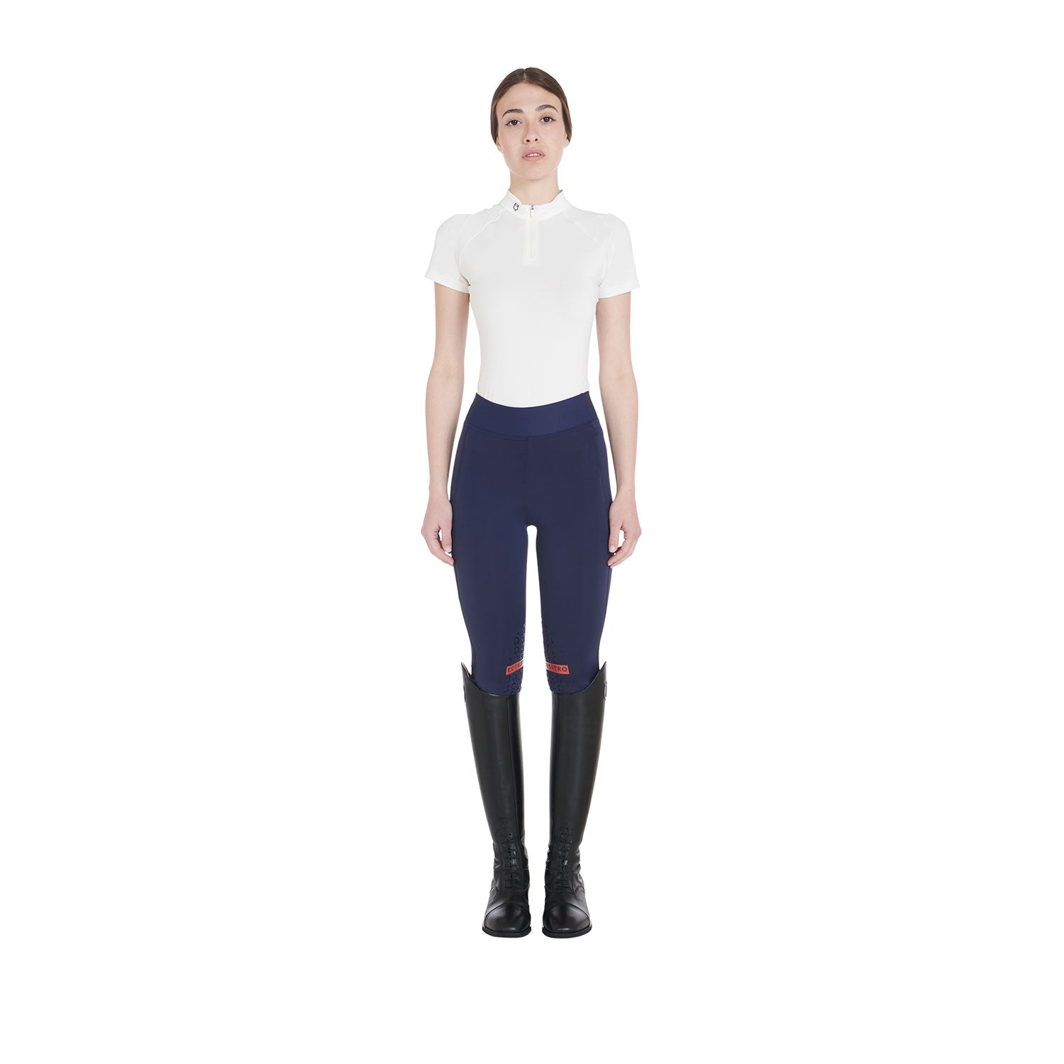 Equestro Leggings Donna Slim Fit Tessuto Elasticizzato