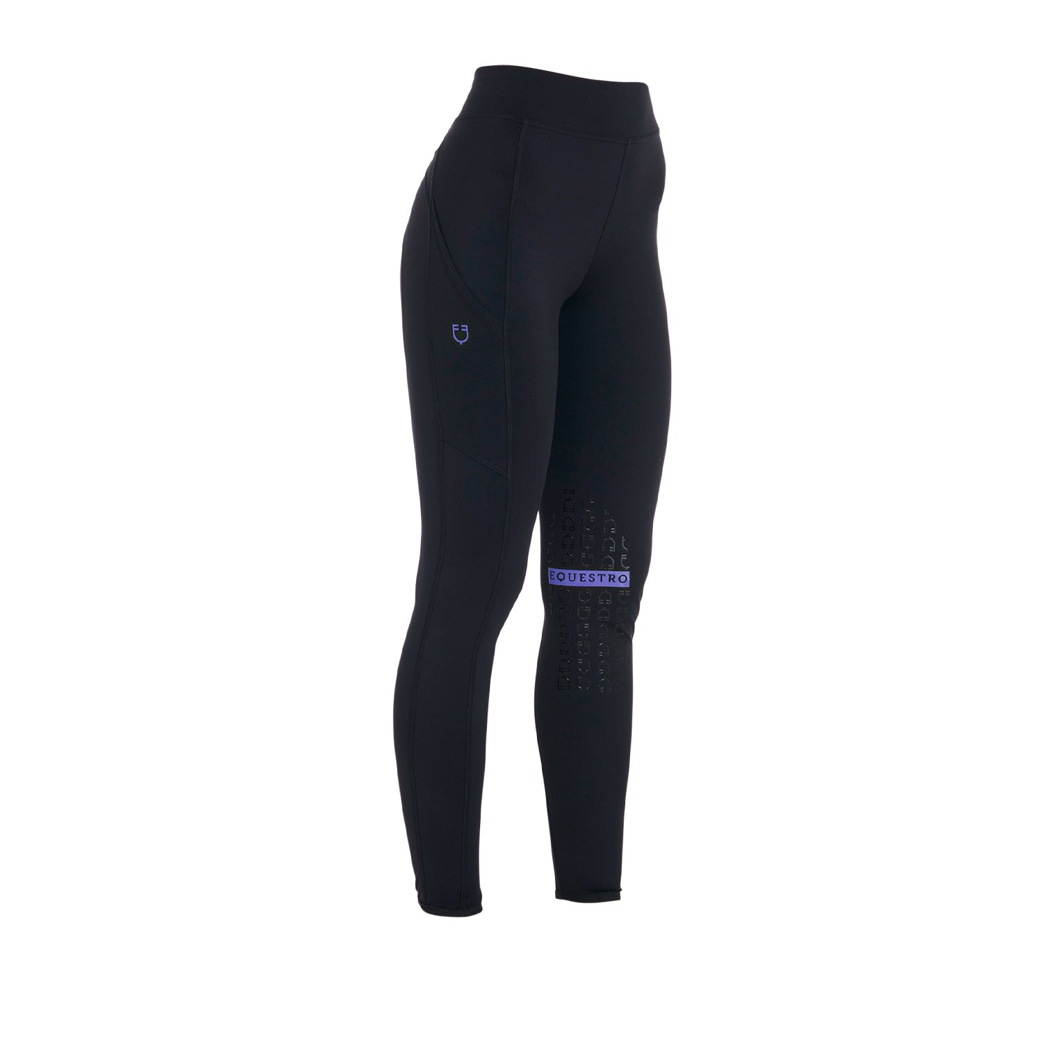 Leggings donna Slim Fit in tessuto elasticizzato con grip Equestro Kao Light