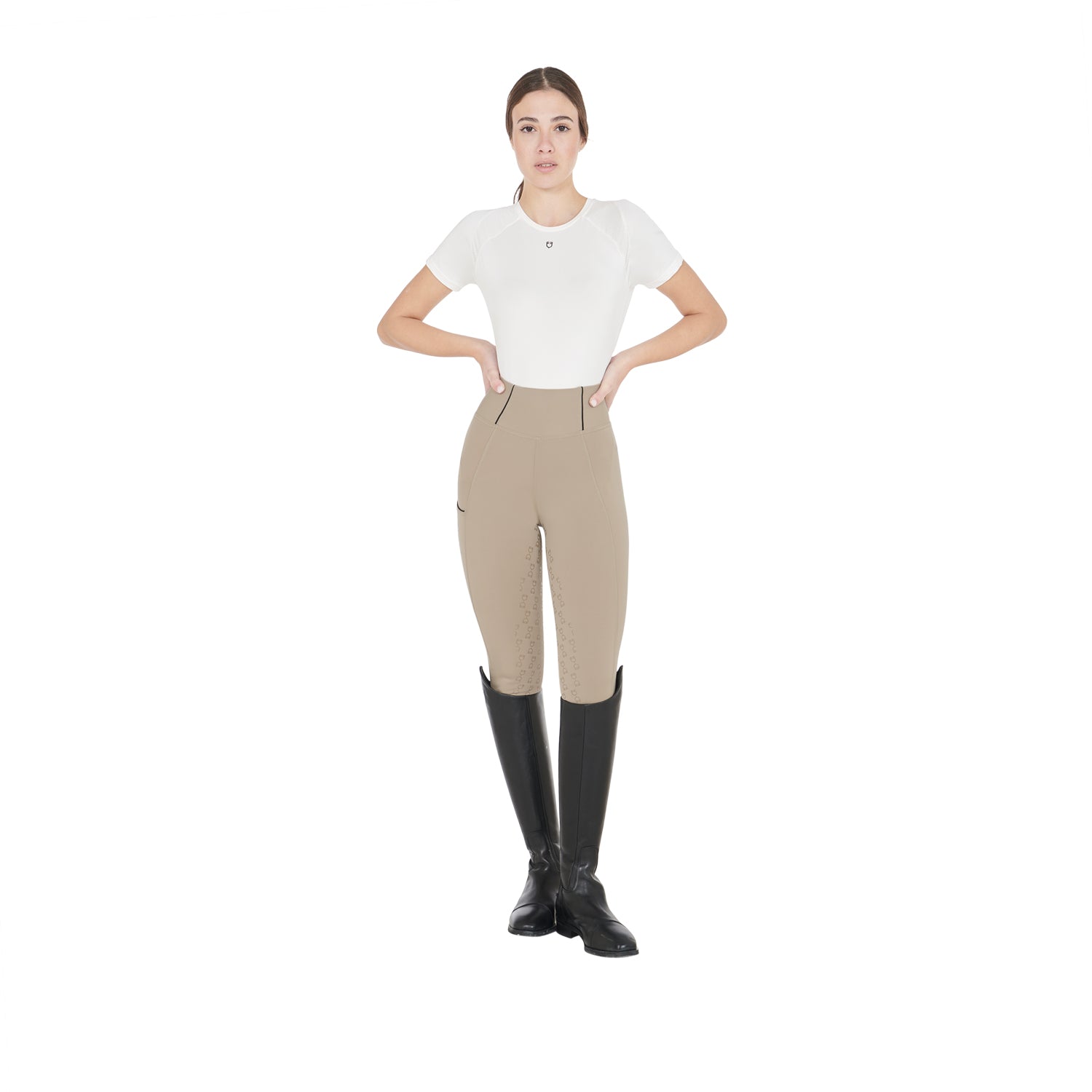 Equestro Leggins Donna Slim Fit Full Grip