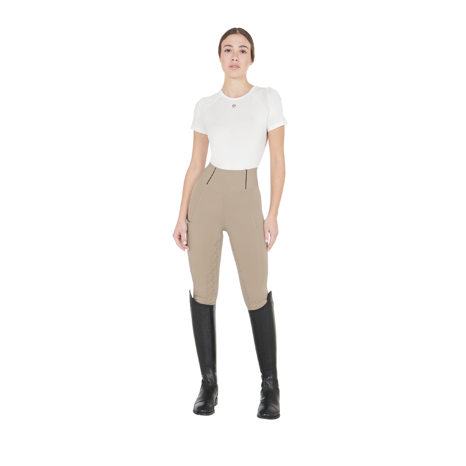 Equestro Leggins Donna Slim Fit Full Grip