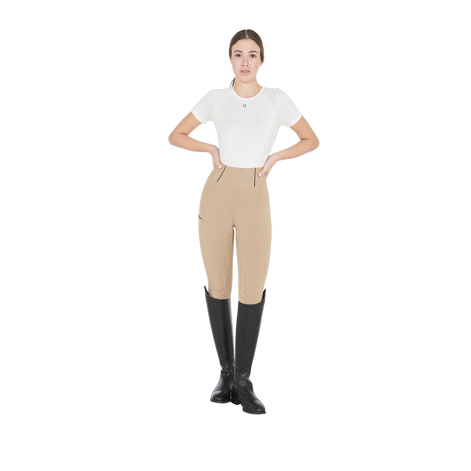 Equestro Leggins Donna Slim Fit Full Grip