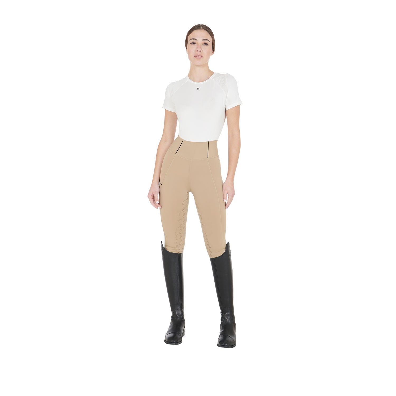 Equestro Leggins Donna Slim Fit Full Grip